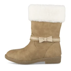 Bottes TAUPE Fille Motif Uni Fermeture éclair