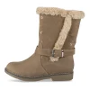 Bottes TAUPE Fille Motif Coeurs Fermeture éclair