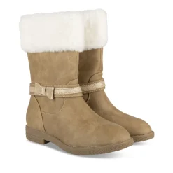 Bottes TAUPE Fille Motif Uni Fermeture éclair