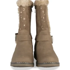 Bottes TAUPE Fille Motif Coeurs Fermeture éclair