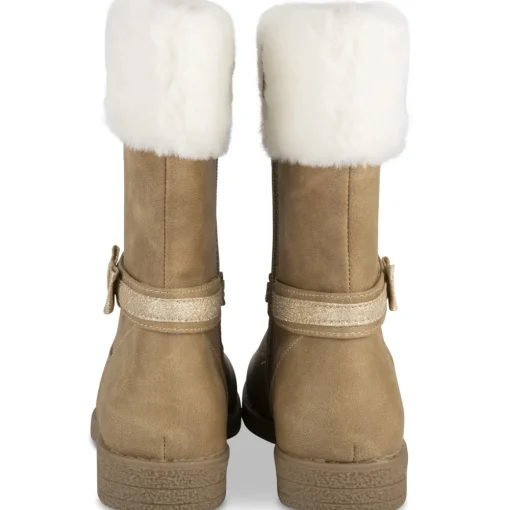 Bottes TAUPE Fille Motif Uni Fermeture éclair