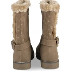 Bottes TAUPE Fille Motif Coeurs Fermeture éclair