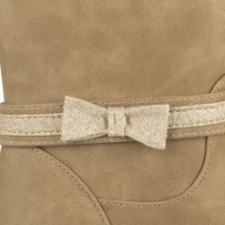 Bottes TAUPE Fille Motif Uni Fermeture éclair