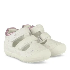 Bottines Babies BLANC Fille Motif Coeurs Scratch