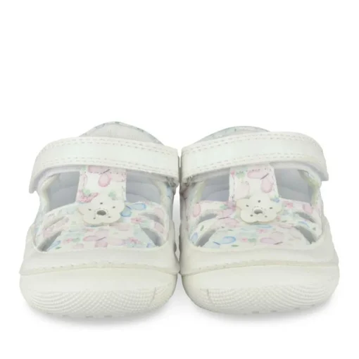 Bottines Babies BLANC Fille Motif Multicolore Scratch