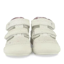 Bottines Babies BLANC Fille Motif Coeurs Scratch