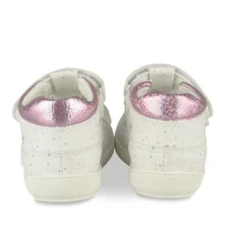 Bottines Babies BLANC Fille Motif Coeurs Scratch
