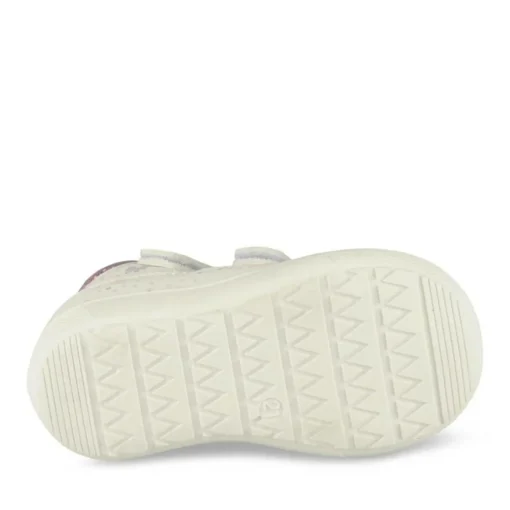 Bottines Babies BLANC Fille Motif Coeurs Scratch