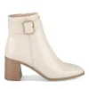 Bottines BEIGE Femme Motif Vernis Boucle