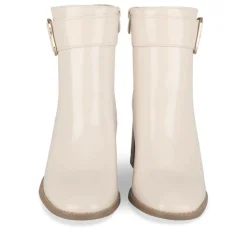 Bottines BEIGE Femme Motif Vernis Boucle