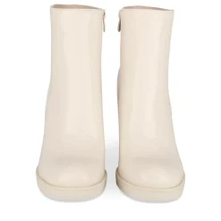 Bottines BEIGE Femme Motif Uni Fermeture éclair