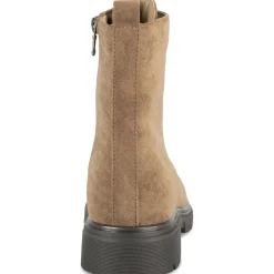 Bottines BEIGE Femme Motif Uni Lacets