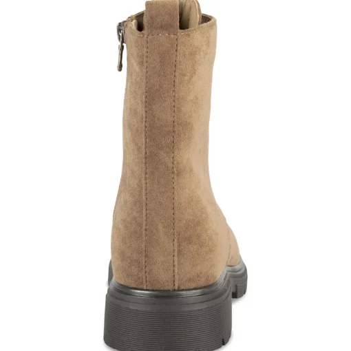Bottines BEIGE Femme Motif Uni Lacets