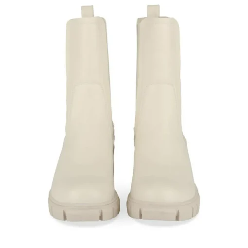 Bottines BEIGE Femme Motif Uni A Enfiler