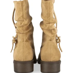 Bottines BEIGE Femme Motif Uni A Enfiler