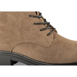 Bottines BEIGE Femme Motif Uni Lacets