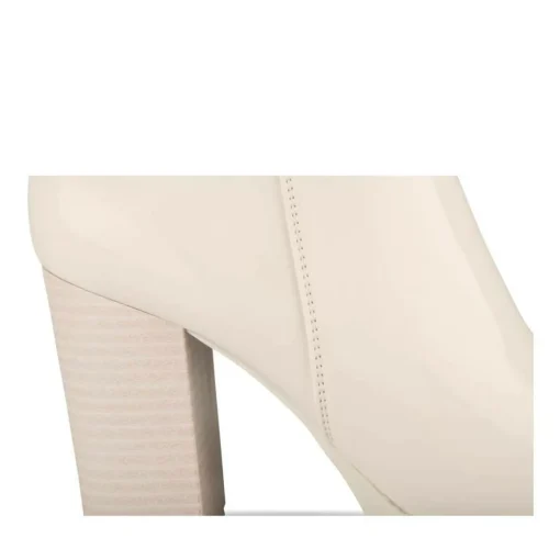 Bottines BEIGE Femme Motif Uni Fermeture éclair