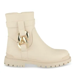 Bottines BEIGE Fille Motif Chaîne Fermeture éclair