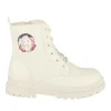 Bottines BEIGE Fille Motif Uni Lacets