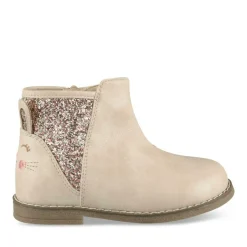 Bottines BEIGE Fille Motif Animal Fermeture éclair