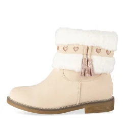 Bottines BEIGE Fille Motif Uni Fermeture éclair