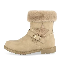 Bottines BEIGE Fille Motif Uni Fermeture éclair