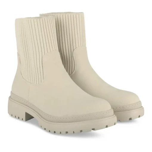 Bottines BEIGE Fille Motif Uni A Enfiler