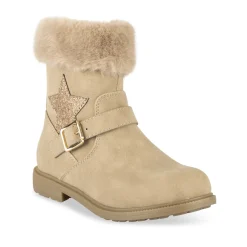 Bottines BEIGE Fille Motif Uni Fermeture éclair