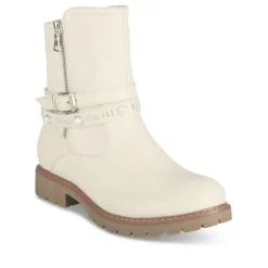 Bottines BEIGE Fille Motif Perle Fermeture éclair