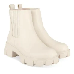 Bottines BEIGE Fille Motif Uni Fermeture éclair