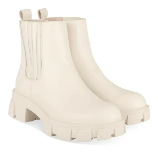 Bottines BEIGE Fille Motif Uni Fermeture éclair
