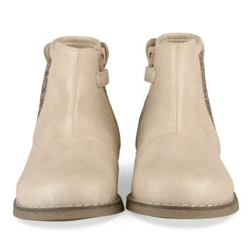 Bottines BEIGE Fille Motif Animal Fermeture éclair