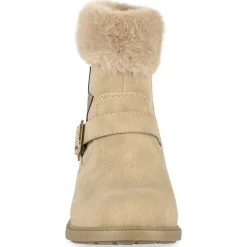 Bottines BEIGE Fille Motif Uni Fermeture éclair
