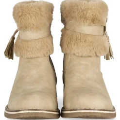 Bottines BEIGE Fille Motif Uni Fermeture éclair