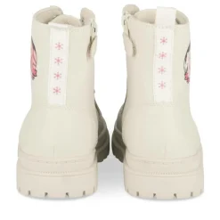 Bottines BEIGE Fille Motif Uni Lacets