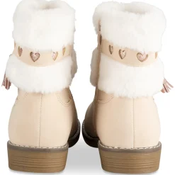 Bottines BEIGE Fille Motif Uni Fermeture éclair
