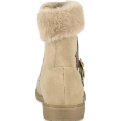Bottines BEIGE Fille Motif Uni Fermeture éclair