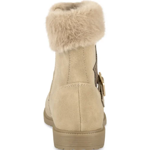 Bottines BEIGE Fille Motif Uni Fermeture éclair