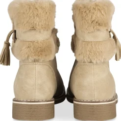 Bottines BEIGE Fille Motif Uni Fermeture éclair