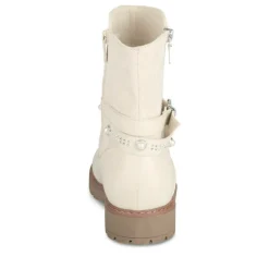 Bottines BEIGE Fille Motif Perle Fermeture éclair