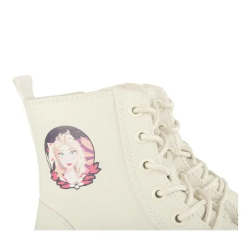 Bottines BEIGE Fille Motif Uni Lacets
