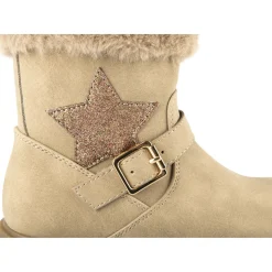 Bottines BEIGE Fille Motif Uni Fermeture éclair