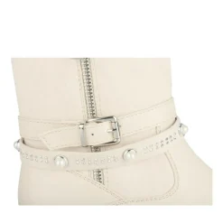 Bottines BEIGE Fille Motif Perle Fermeture éclair