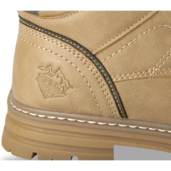 Bottines BEIGE Garçon Motif Uni Lacets
