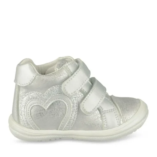 Bottines Bottines ARGENT Fille Motif Coeurs Scratch
