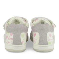 Bottines Bottines BLANC Fille Motif Coeurs Scratch