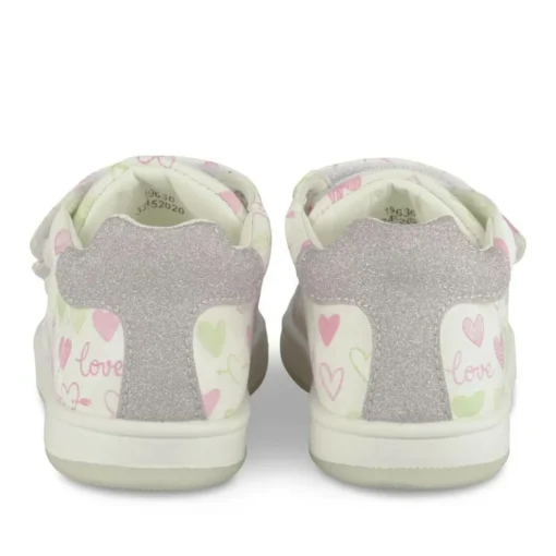 Bottines Bottines BLANC Fille Motif Coeurs Scratch