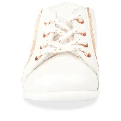 Bottines Bottines BLANC Fille CUIR Motif Uni Elastique