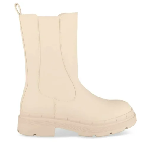 Bottines Chelsea BEIGE Femme Motif Uni Fermeture éclair