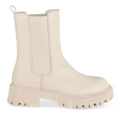 Bottines Chelsea BEIGE Femme Motif Uni Elastique